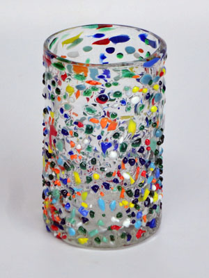 VIDRIO SOPLADO / vasos grandes 'Confeti granizado'